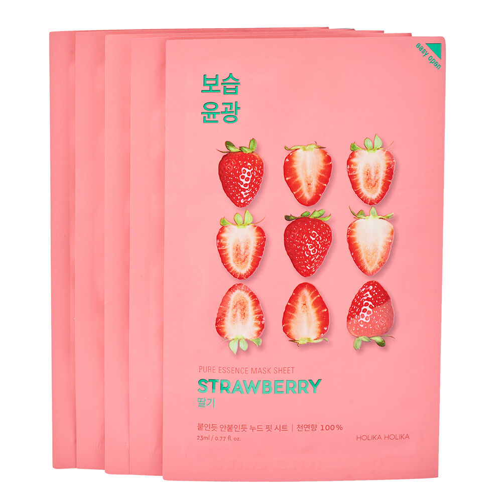 Holika Holika Pure Essence Mask Sheet Strawberry Pack 5pieces