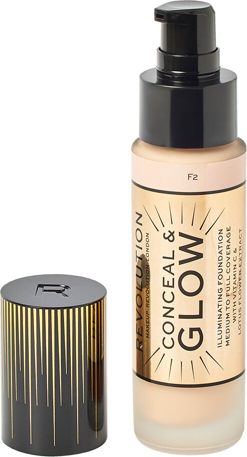 Makeup Revolution Conceal & Glow Foundation F2 23ml Makeup Revolution Conceal & Glow Foundation F2 23ml
