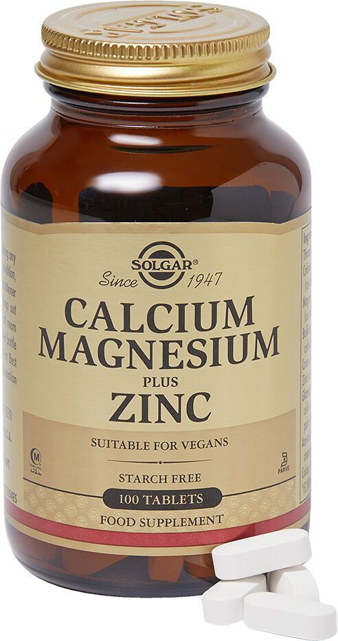 Solgar Calcium Magnesium Plus Zinc Tablets 100caps