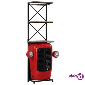 vidaXL Tractor Wine Cabinet 19.3"x12.2"x67.7" Solid Mango Wood  - Red