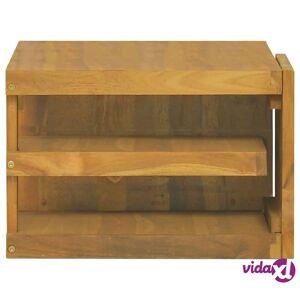 vidaXL Wall-mounted Bathroom Cabinet 23.6"x17.7"x11.8" Solid Wood Teak  - Brown
