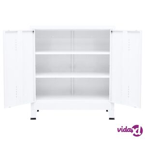 vidaXL Industrial Storage Chest White 35.4"x15.7"x39.4" Steel  - White