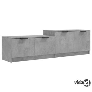 vidaXL TV Stand Concrete Gray 62.4"x14.2"x17.7" Engineered Wood  - Gray