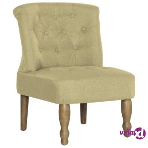 vidaXL French Chair Green Fabric  - Green