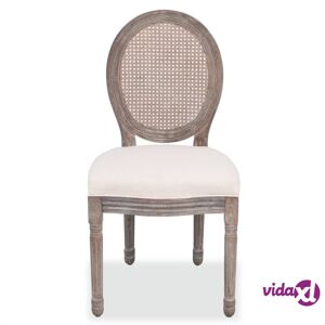 vidaXL Dining Chairs 2 pcs Cream Fabric  - Cream