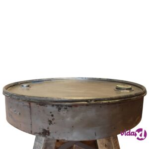 vidaXL Coffee Table Solid Reclaimed Wood 23.6"x17.7" Silver  - Brown