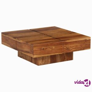vidaXL Coffee Table Solid Sheesham Wood 31.5"x31.5"x11.8"  - Brown