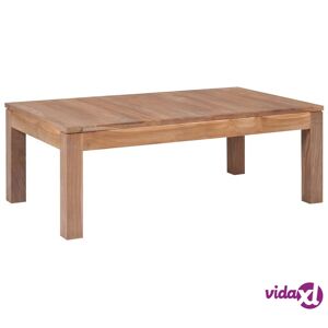 vidaXL Coffee Table Solid Teak Wood with Natural Finish 43.3"x23.6"x15.7"  - Brown