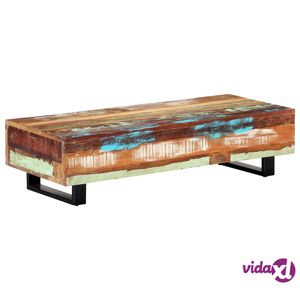 vidaXL Coffee Table 47.2"x19.7"x11.8" Solid Reclaimed Wood and Steel  - Brown