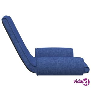 vidaXL Folding Floor Chair Blue Fabric  - Blue