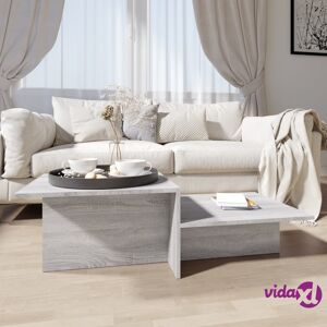 vidaXL Coffee Table Gray Sonoma 43.9"x19.7"x13" Engineered Wood  - Gray
