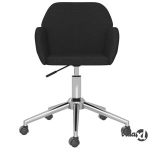 vidaXL Swivel Office Chair Black Fabric  - Black