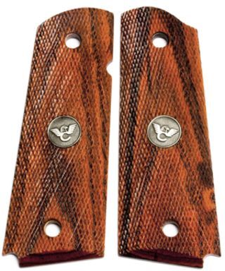 Wilson Combat Grips, Full-Size, Cocobolo, Fully Checkered, Brown, 351BFS