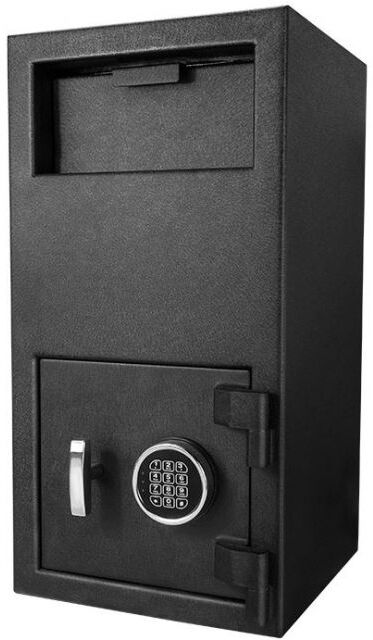 Barska DX-300 Large Depository Keypad Safe, Anti-Fishing Baffles, 3 Steel Locking Bolts, Black AX12590