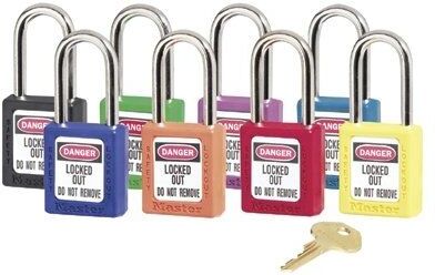 Master Lock 6 Pin Red Safety Lock-out Padl 410RED, Unit PK