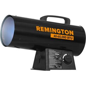 Remington Heater Liquid Propane Forced Air Heater, Variable Output, 60,000 BTU, Black, REM-60V-GFA-B