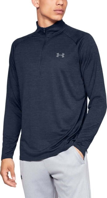 Under Armour UA Tech 1/2 Zip Long Sleeve Shirt - Men's, Academy/Steel, Small, 1328495409SM