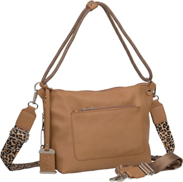 Bulldog Cases & Vaults Convertible Hobo/Crossbody Style Purse w/Holster, Tan/Cheetah, BDP076