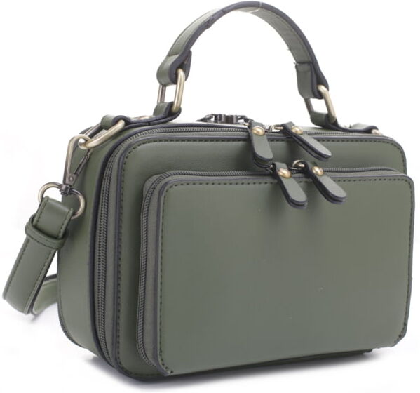 Jessie & James Pandora Compact Concealed Carry Crossbody Satchel Purse CCW Handbag, Green, SMC60111 GN