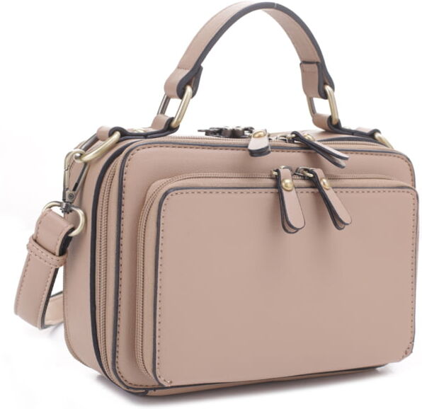 Jessie & James Pandora Compact Concealed Carry Crossbody Satchel Purse CCW Handbag, Taupe, SMC60111 TP