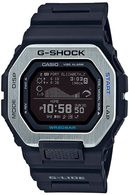 Casio Tactical G-Shock G-Glide Step Tracker Tide Watch, Black, One Size, GBX-100-1CR