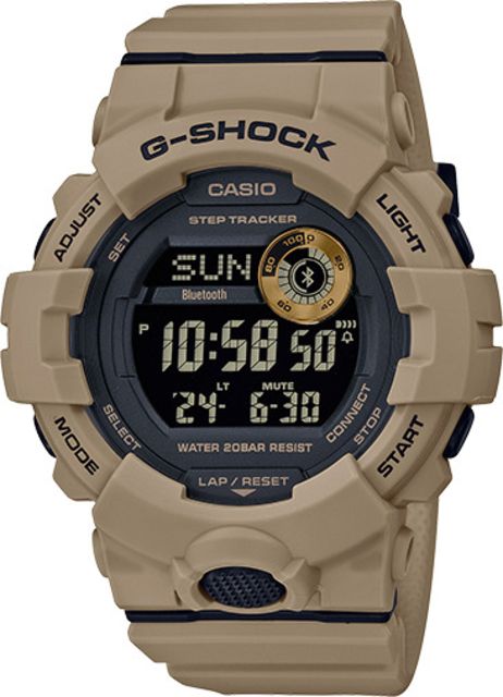 Casio Tactical G-Shock Power Trainer Watch, Tan, GBD800UC-5