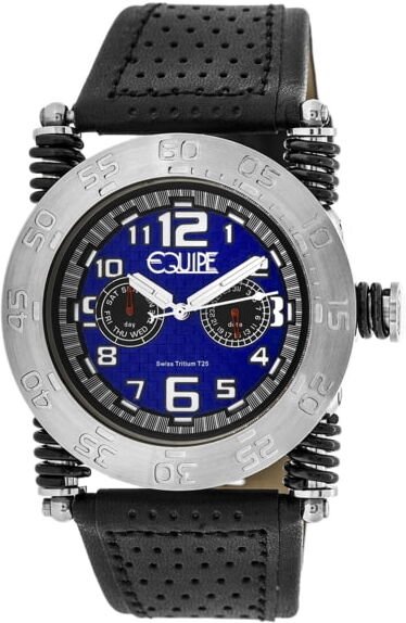 Photos - Wrist Watch Equipe Tritium Coil Watches - Men's, Silver/Blue, One Size, EQUET107 