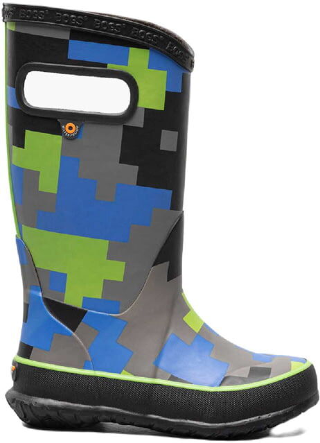 Bogs Rainboot Big Camo Shoes - Kids, Black/Green, 4, 72996-978-4