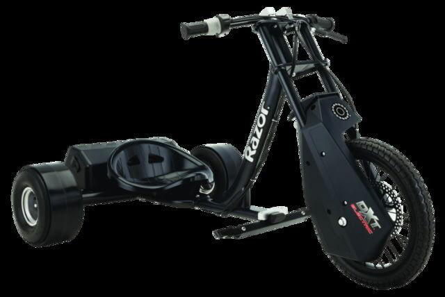 Razor DXT Electric Drift Trike, Black, 20130599