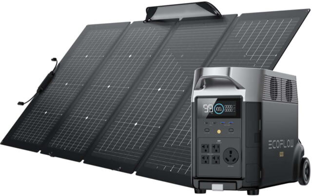 EcoFlow DELTA Pro w/ 1 Solar Panel, 220W, Black, TMR500-MS430-US