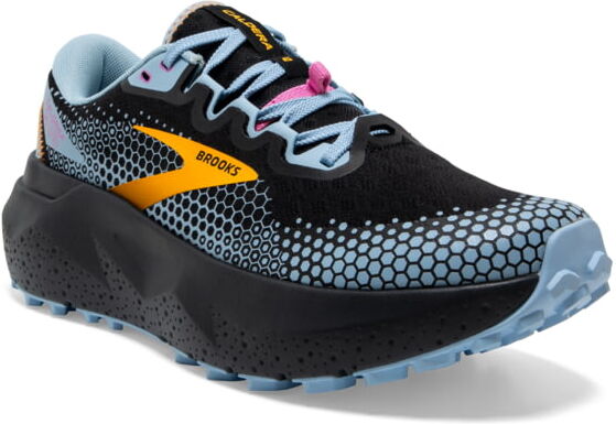 Brooks Caldera 6 Running Shoes - Women's, Medium, Black/Blue/Yellow, 9.0, 1203661B096.090