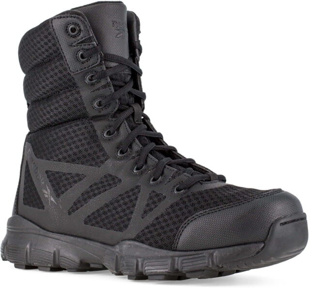 Reebok Dauntless Ultra-Light Seamless 8in Athletic Hiker Boots w/ Side-Zip - Men's, Black, 10, Medium, 690774303911