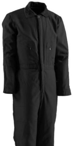 Berne Deluxe Insulated Coverall - Mens, Black, Large, Short, 92021867168