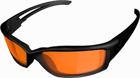 Edge Tactical Eyewear Blade Runner Safety Glasses - XL Size, Black Frame, Tiger's Eye Lens, One Size, GSBR-XL610