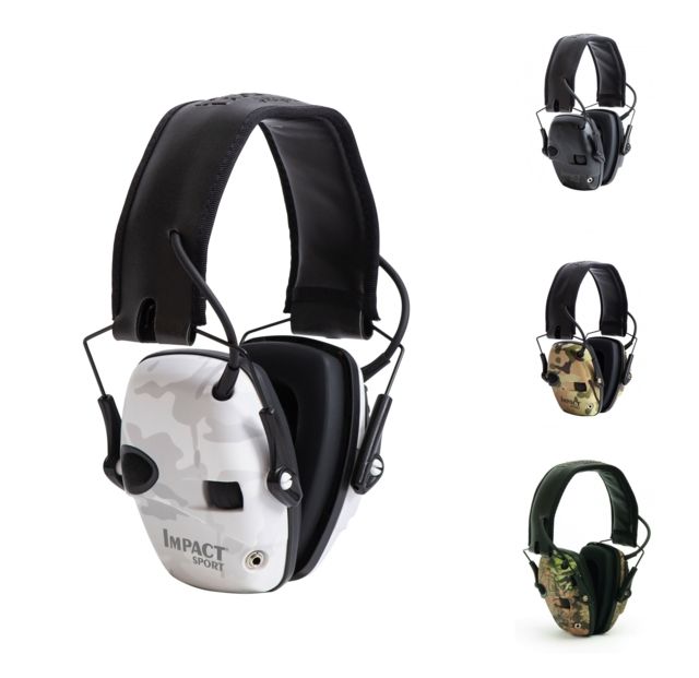 Howard Leight Impact Sport MultiCam Sound Amplification Electronic Shooting Earmuff, Black Camo, R-02527