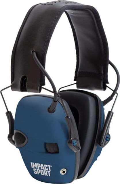 Howard Leight Impact Sport Electronic Earmuff, Blue - R-02529