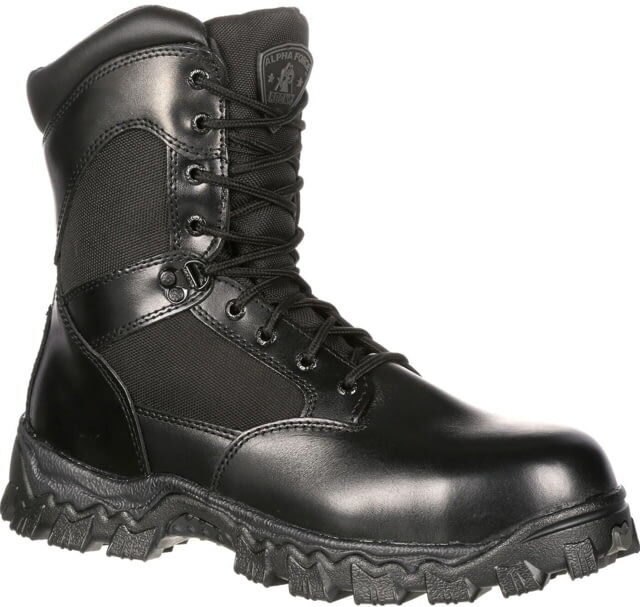 Rocky Boots Alpha Force Zipper Waterproof Public Service Boot - Men's, Black, 12, Wide, FQ0002173-WI-12