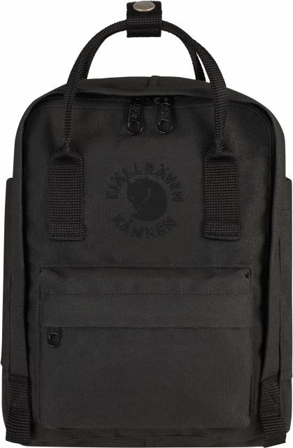 Fjallraven Re-Kanken Mini Backpack - Kid's, Black, One Size, F23549-550-One Size