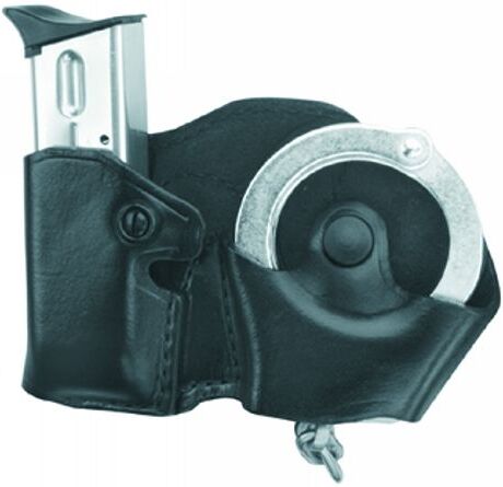 Gould & Goodrich Cuff/Mag Case w/Belt Loops, Colt 9mm/.40, Right Hand, Black, B841-3