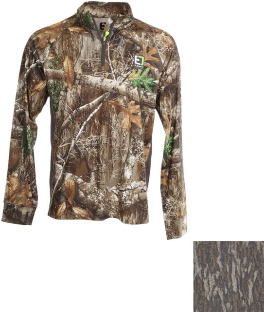 Element Outdoors Drive Quarter Zip Bottomland Shirt - Men's, Extra Large, Mossy Oak Bottomland Camo, DS-QZ-XL-BL