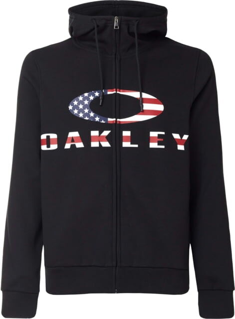 Oakley SI Bark FZ Hoodie - Men's, Black/American Flag, S, 461643-01VS-S