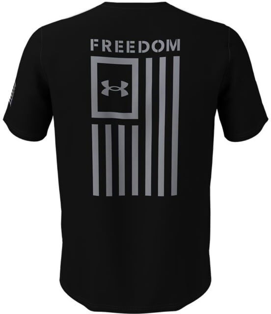 Under Armour Freedom Flag T-Shirt - Men's, Black/Steel, Medium, 1370810002MD