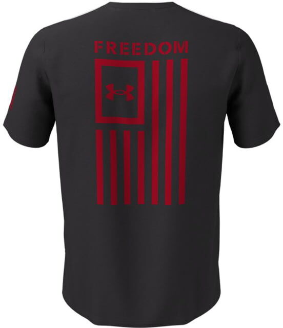 Under Armour Freedom Flag T-Shirt - Men's, Charcoal Medium Heather, Medium, 1370810019MD