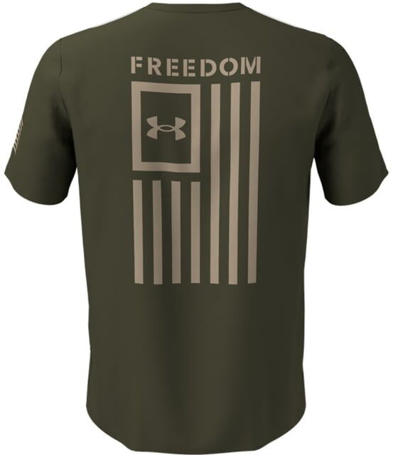 Under Armour Freedom Flag T-Shirt - Men's, Marine OD Green/Desert Sand, Small, 1370810390SM