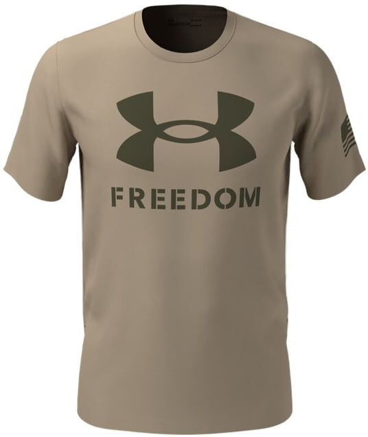 Under Armour Freedom Logo T-Shirt - Men's, Desert Sand, 2XL, 13708112902X