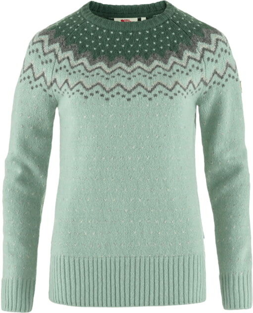 Fjallraven Ovik Knit Sweater - Womens, Misty Green/Deep Patina, Medium, F89941-674-679-M