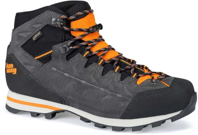 Hanwag Makra Light GTX Boots - Men's, 11.5 US, Asphalt/Orange, H100400-064023-10,5