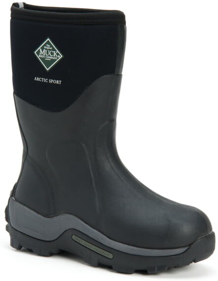 Muck Boots Arctic Sport Mid High Performance Sport Boots - Men's, Black/Black, 11, ASM-000A-BLK-110