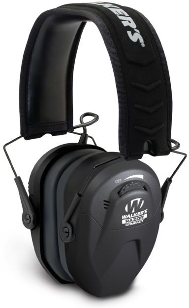 Walkers Razor Compact Electronic Youth & Women Ear Muffs, 23 dB NRR, Black, GWP-CRSEM