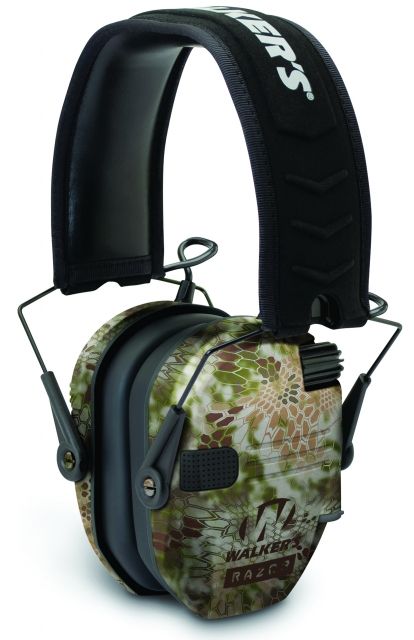 Walkers Razor Series Slim Shooter Folding Electronic Ear Muffs, 23 dB NRR, Kryptek, GWP-RSEM-KPT
